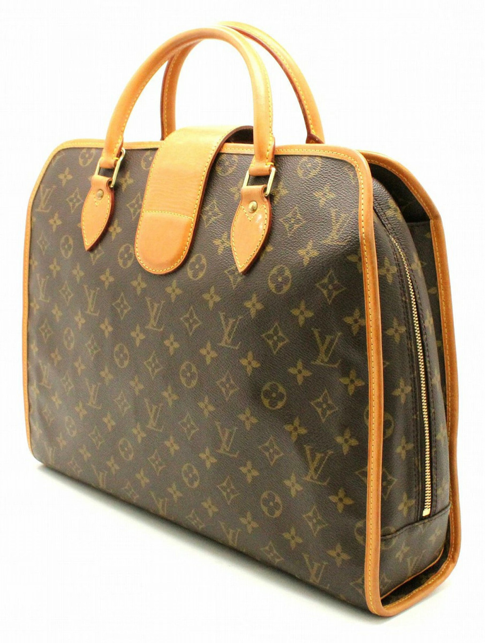 Louis Vuitton Monogram Bag Handbag Business Tote Rivoli Brown